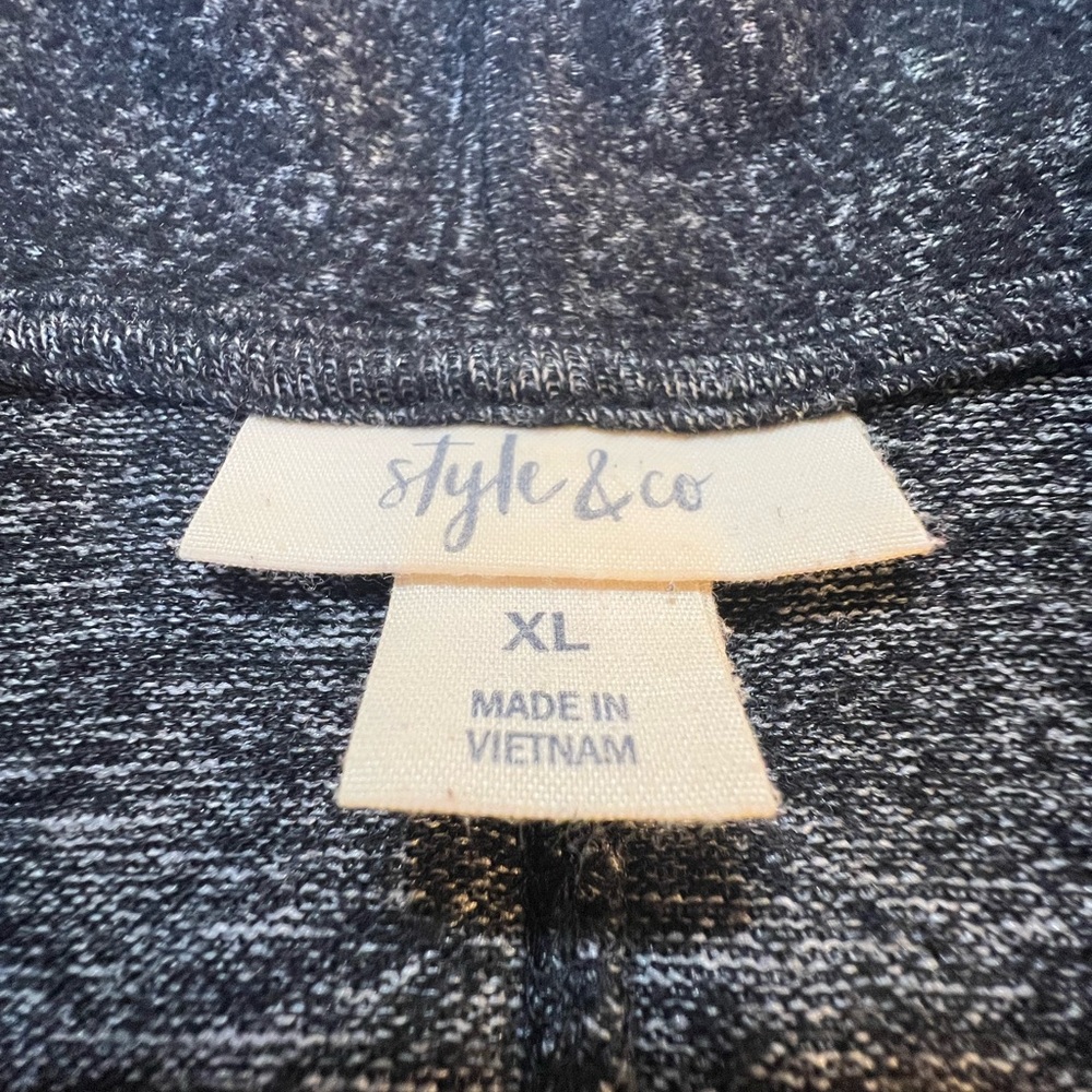 Style & Co. Black and White Knit Cardigan - Picture 6 of 6